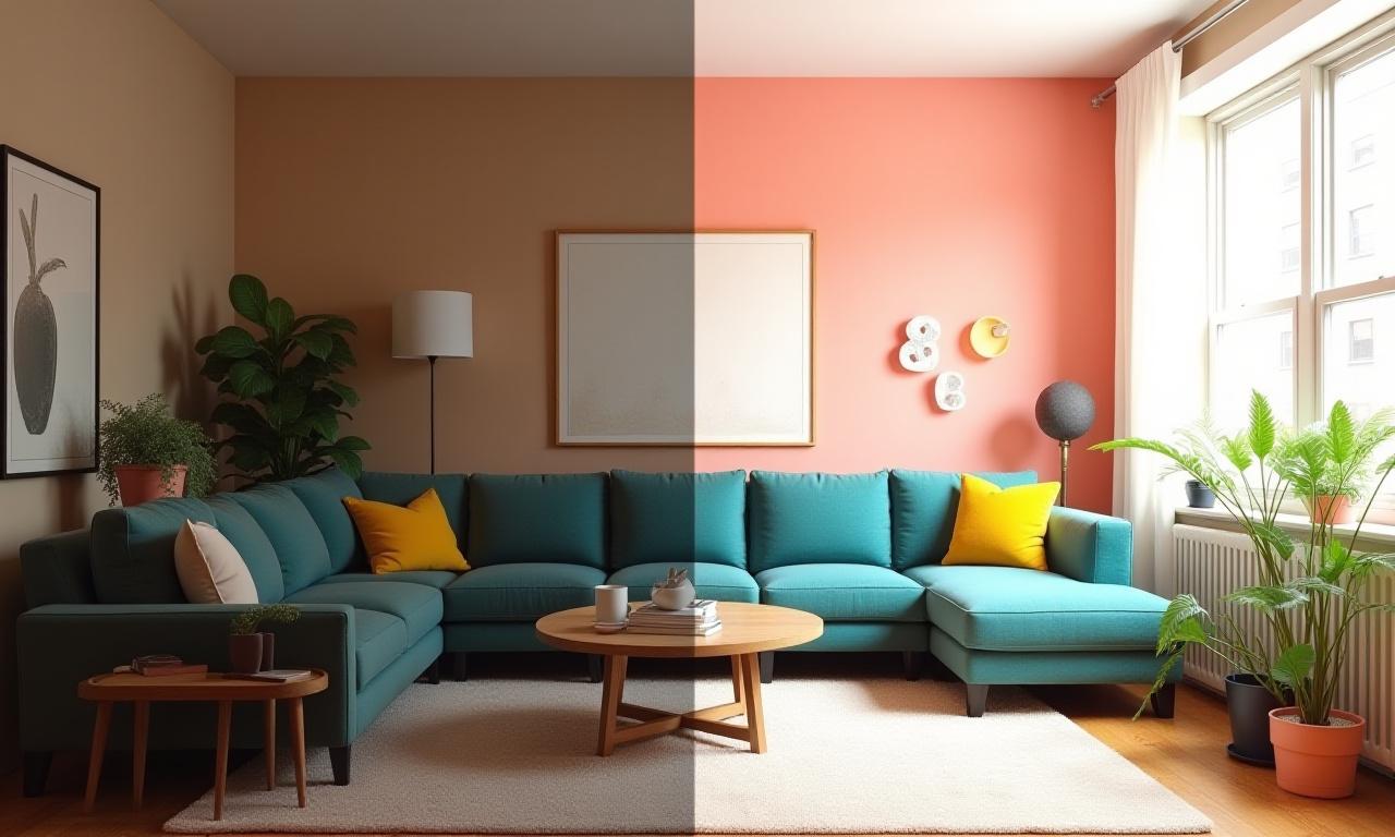 Stunning before and after living room transformation