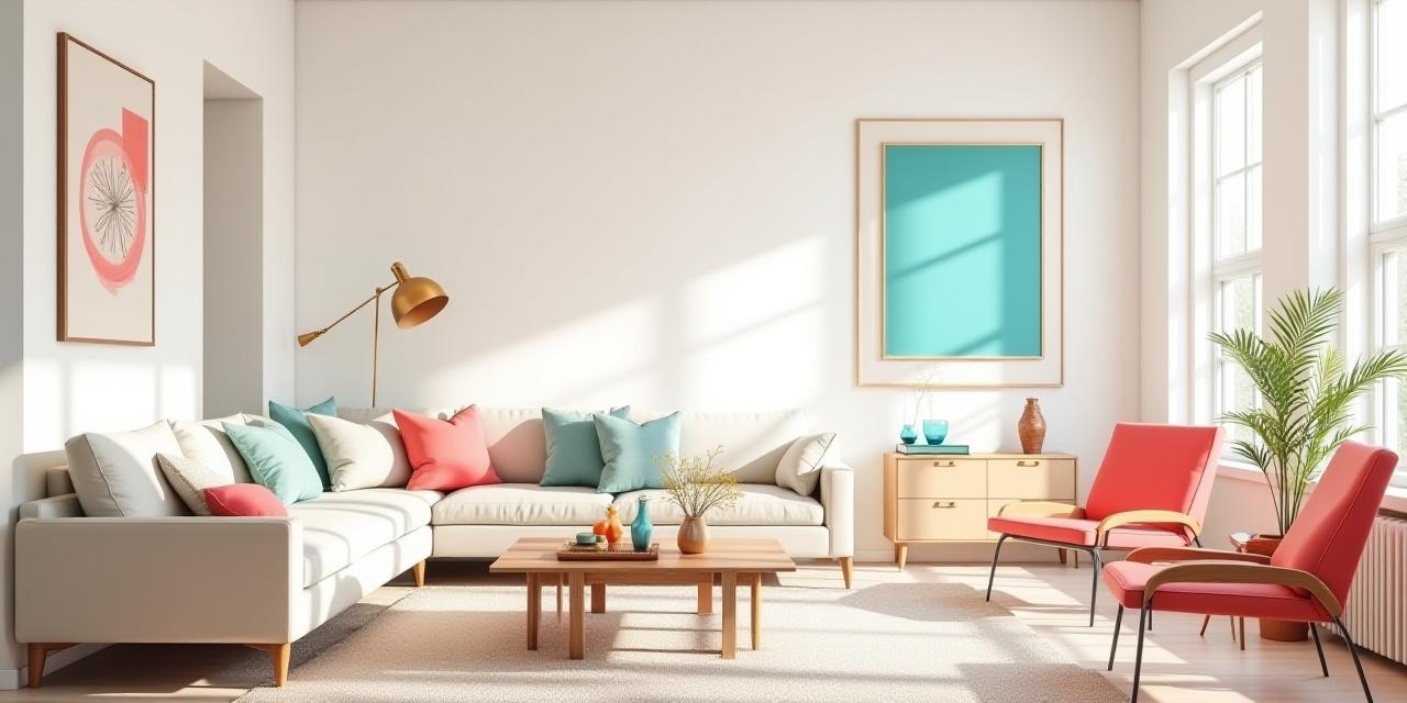 Bright and happy modern living room